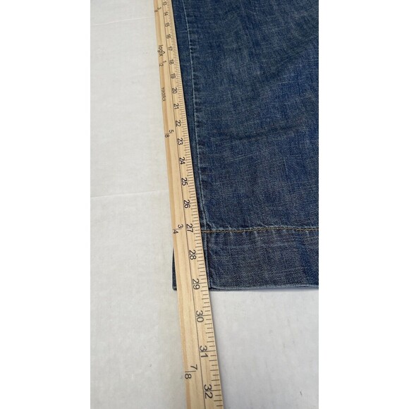 Tommy Hilfiger Dark Wash Cuffed Mid Rise Trouser Jeans Size 2S Flare Denim - Picture 9 of 10